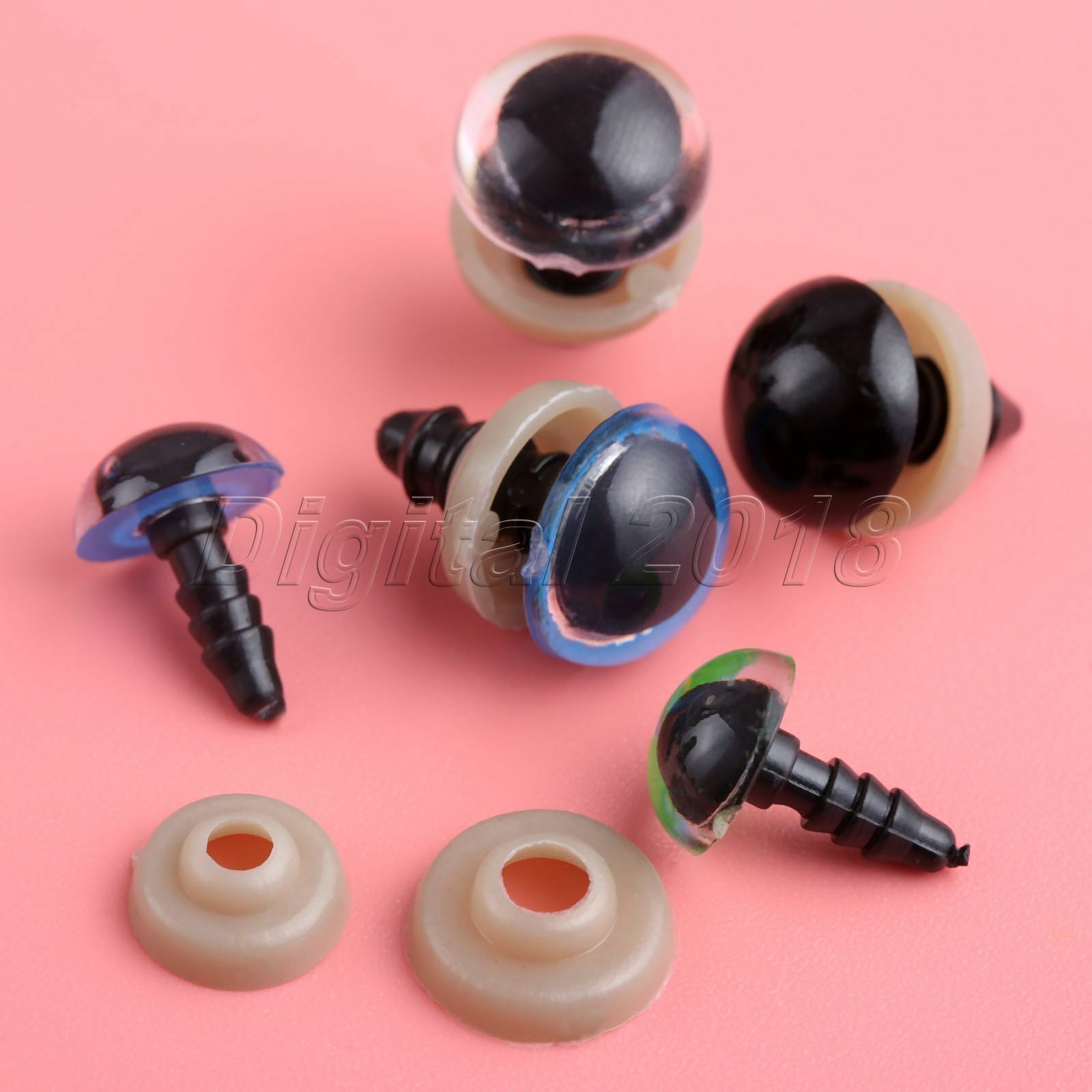 150Pcs 6mm-12mm Multicolor Safety Eyes Plastic Eyes Doll Puppet For Sewing Unbranded Does Not Apply - фотография #12