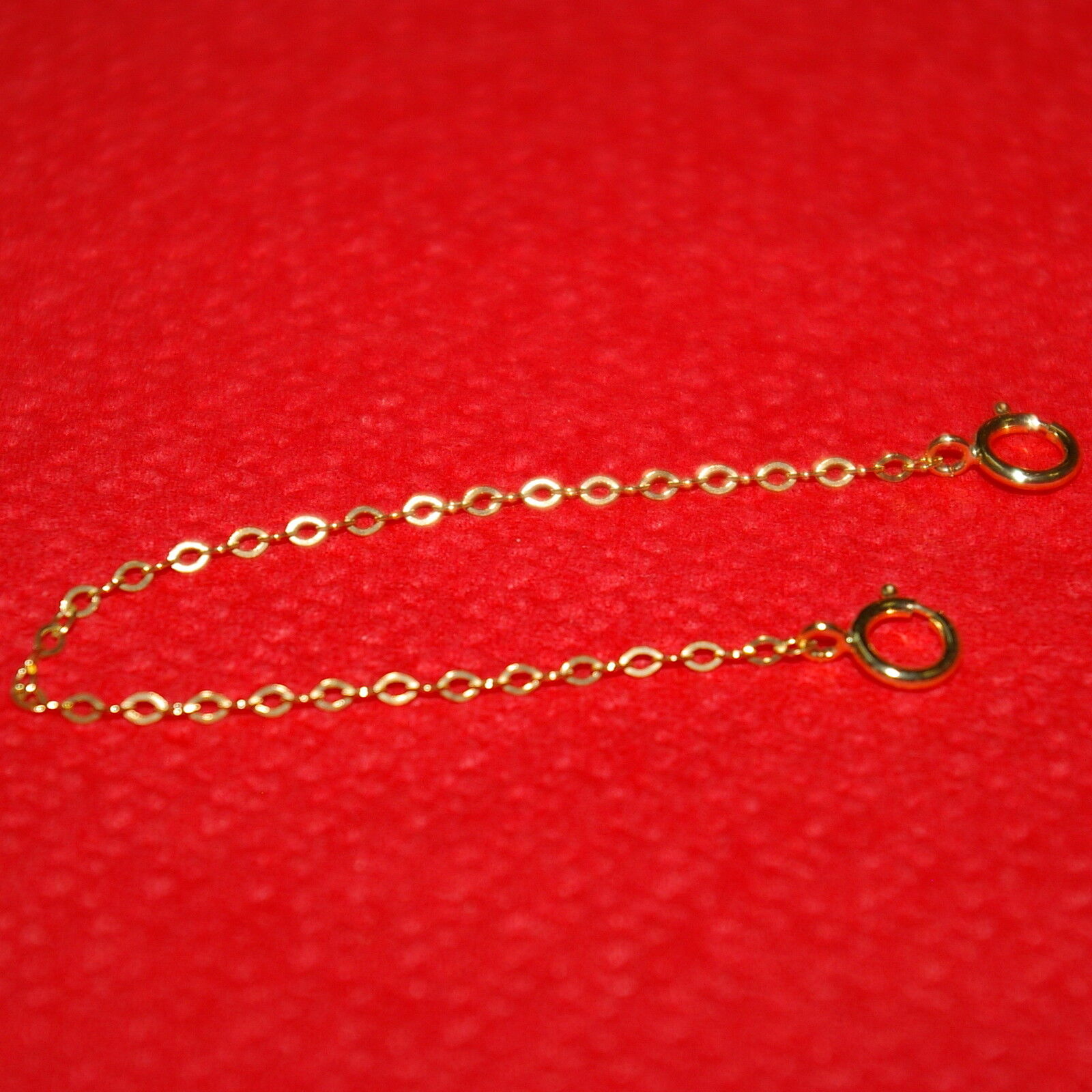 5 pcs 14kt GOLD FILLED 1.5x2mm Flat Cable Chain EXTENDERS with Two Spring Clasps BalliSilver - фотография #8