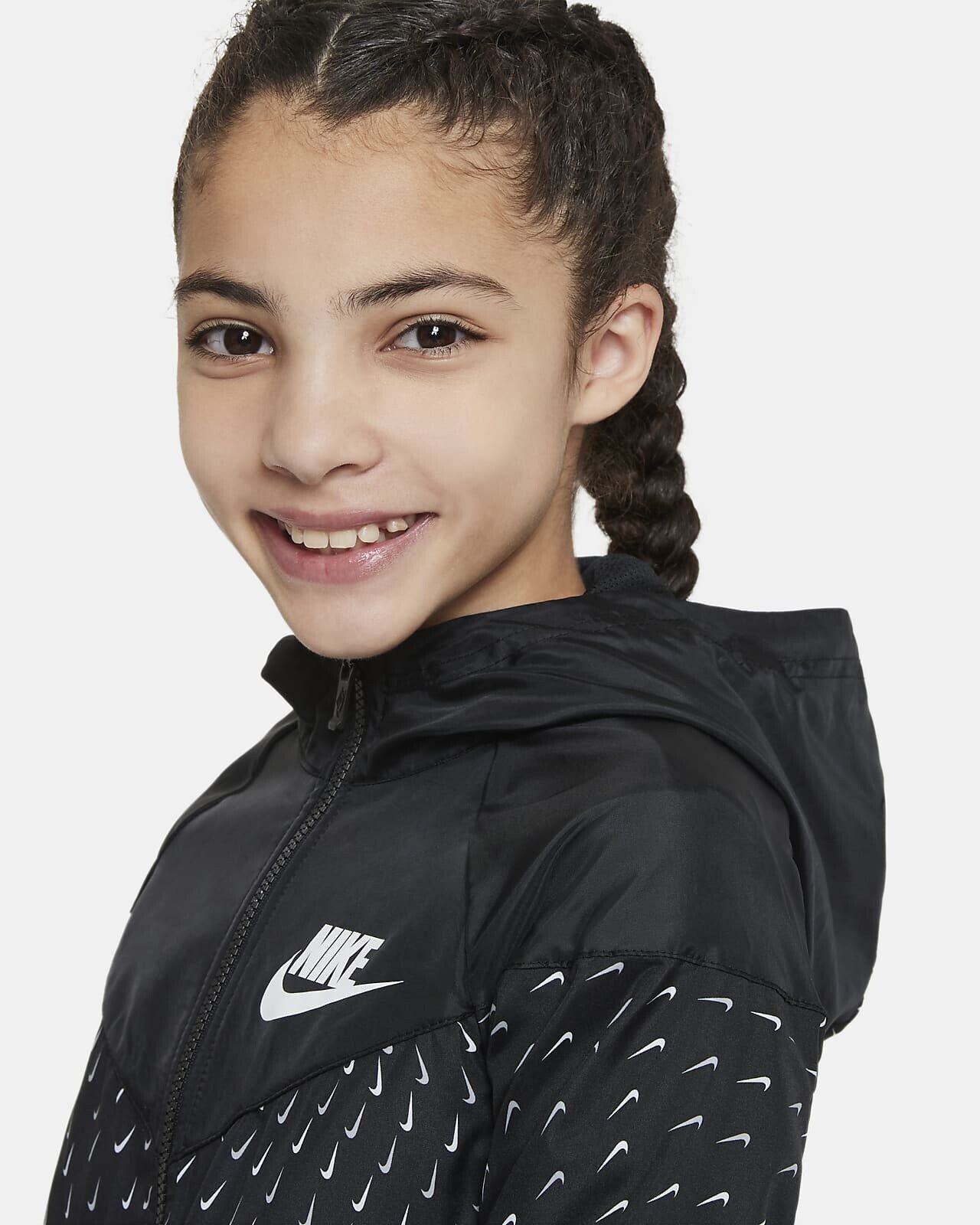NIKE Sportswear Little Girl’s Windrunner Full Zip Jacket  & Leggings Outfit - 6X Nike - фотография #12
