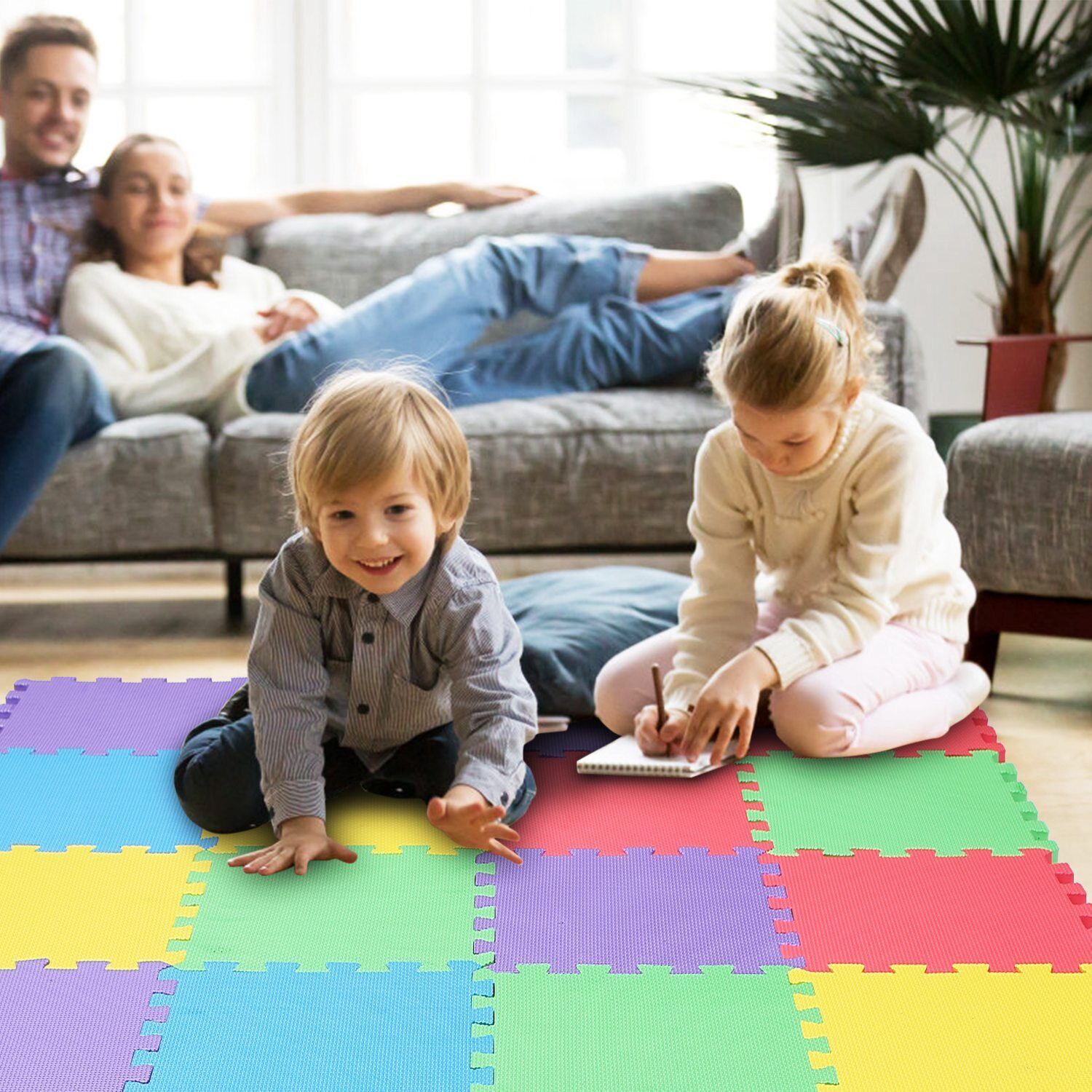 16PCS Play Mat Soft Foam Non-Toxic Exercise Puzzle Baby Children Kids Floor Rug iMounTEK Does Not Apply - фотография #8