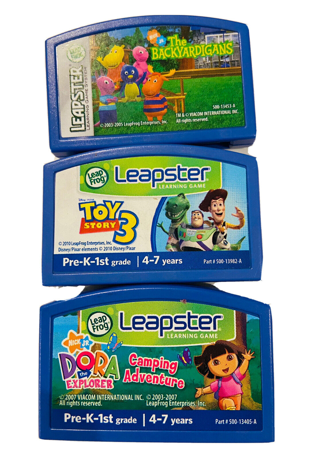 Lot of 3 Leap Frog Leapster Games Nick Dora Explorer Toy Story 3 Backyardigans LeapFrog