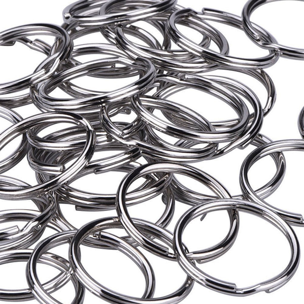 USA 100Pcs Key Rings Chains Split Ring Hoop Metal Loop Steel Accessories 25mm A+ Unbranded Does not apply - фотография #4