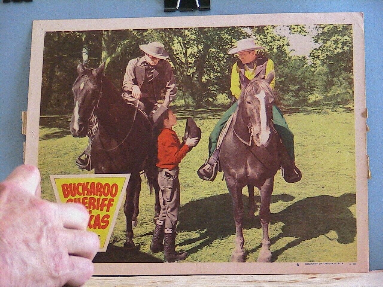 VINTAGE LOBBY CARDS-5-"BUCKAROO SHERIFF OF TEXAS"1951,ROUGH-RIDIN KIDS-TITLE + Без бренда - фотография #7