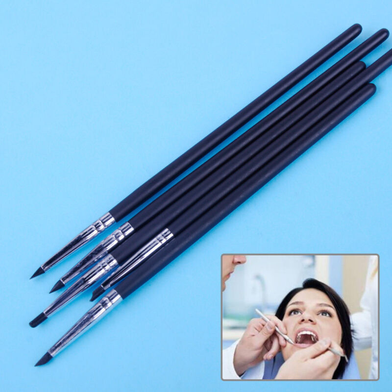 5pcs Dental Silicone Brush Pen Adhesive Composite Resin Cement Porcelain Tooth Unbranded Does Not Apply