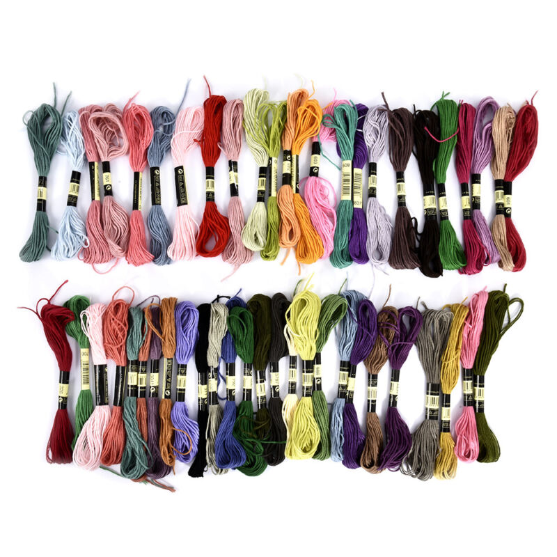 50 x Multi DMC Colors Cross Stitch Cotton Embroidery Thread Floss Sewing Skeins Unbranded 93435 - фотография #3