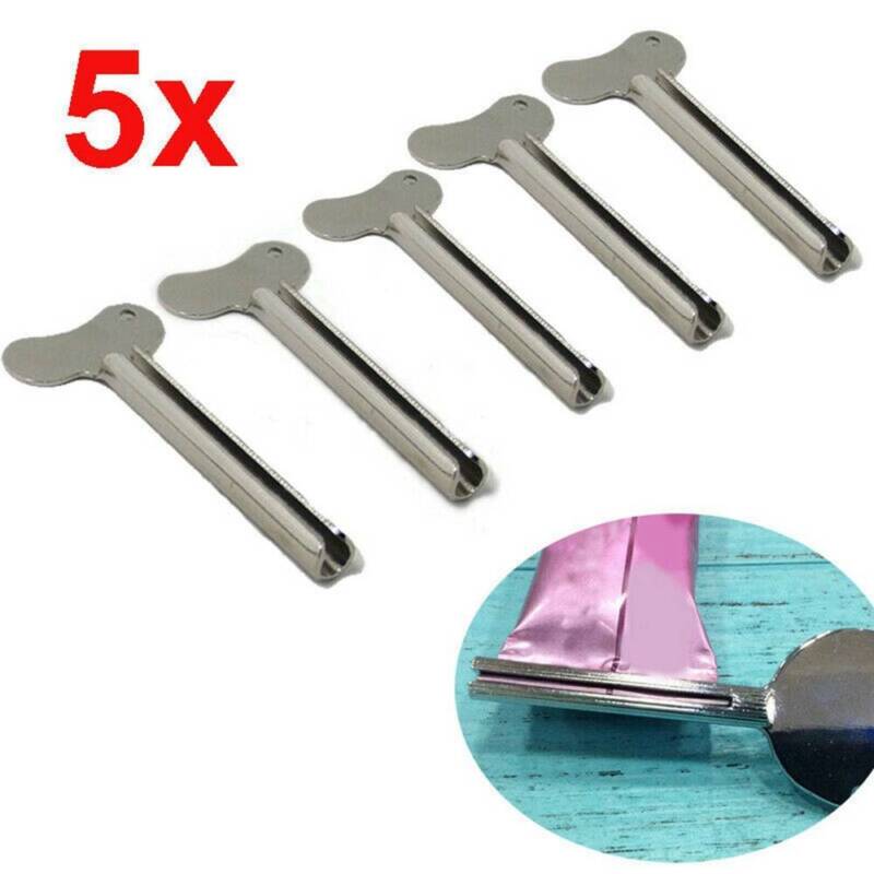 5Pcs Stainless Steel Tube Toothpaste Squeezer Key Wringer Easy Squeeze Easy Tool Yanqueens Does not apply
