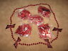 5 New Budweiser Beer pack Red Party Beads Mardis Gras Bud Fiesta Decorations Без бренда