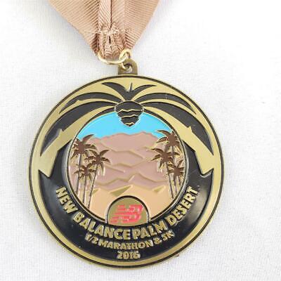 = Lot of 2 New Balance Palm Desert 1/2 Marathon 5K 2016 Finisher Medal New Balance - фотография #3