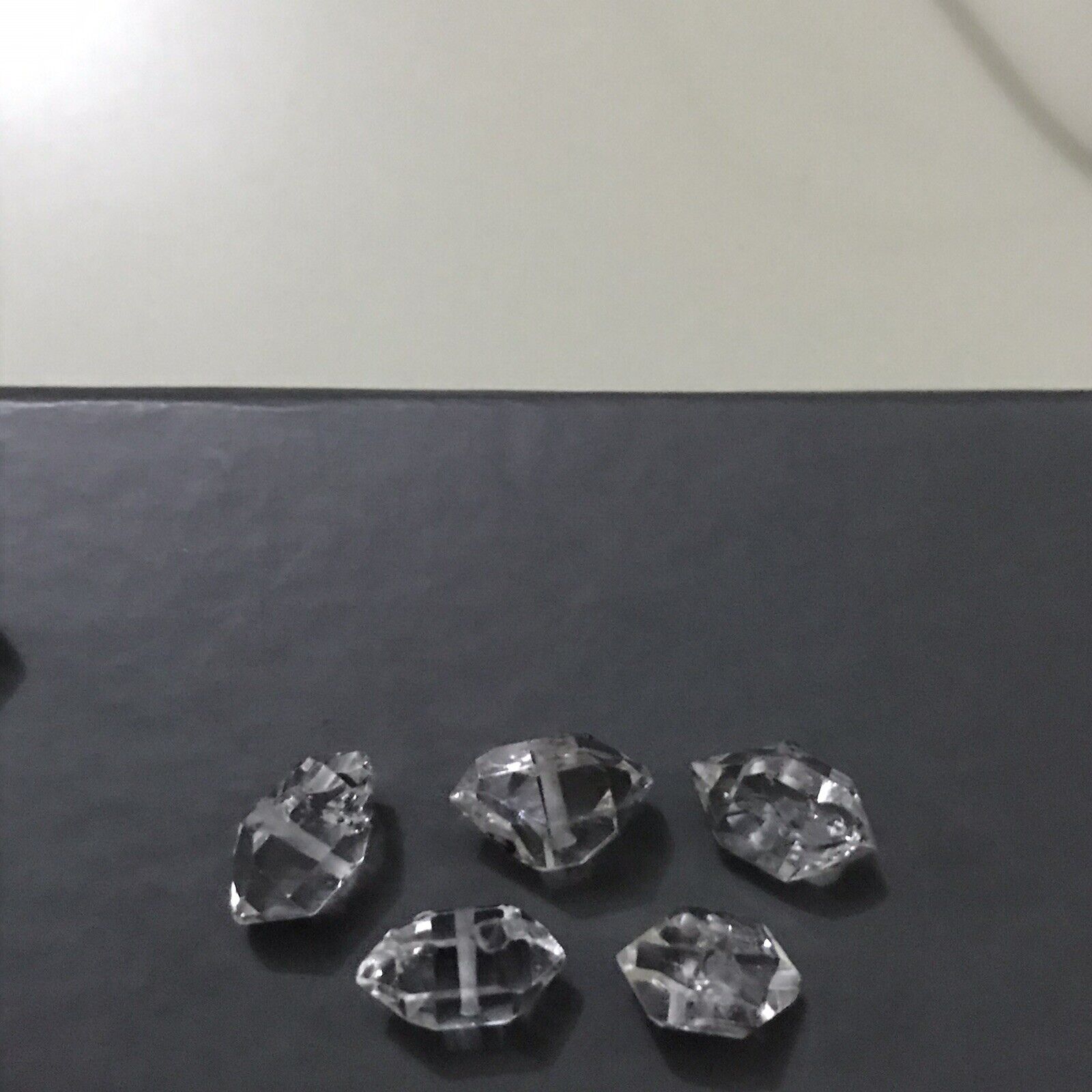 12 pcs Drilled Herkimer diamond crystals , 6 to 8 mm stocktongems - фотография #2