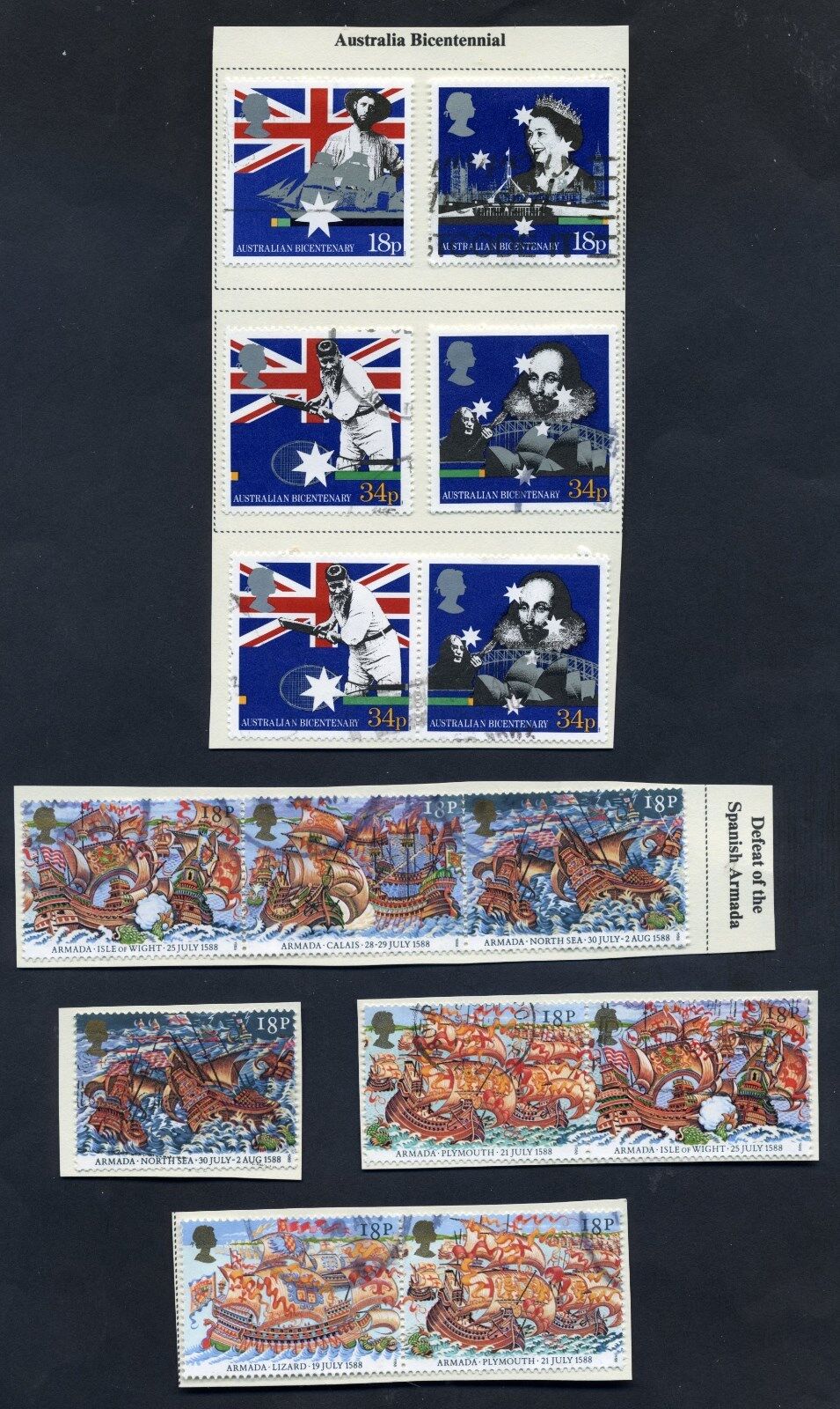 Lot of 49 stamps, UK, 1988 Scott 1201-1238 Nine Complete Sets Без бренда - фотография #3