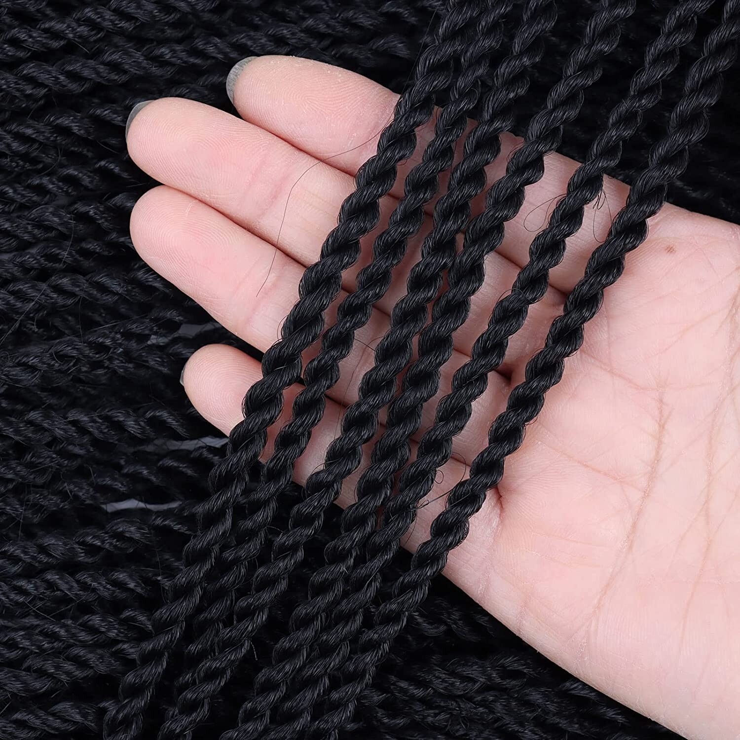 14 Inch 8Packs Senegalese Twist Hair Crochet Braids 30Stands/Pack Synthetic 1B# ROSDINA Not Applicable - фотография #5