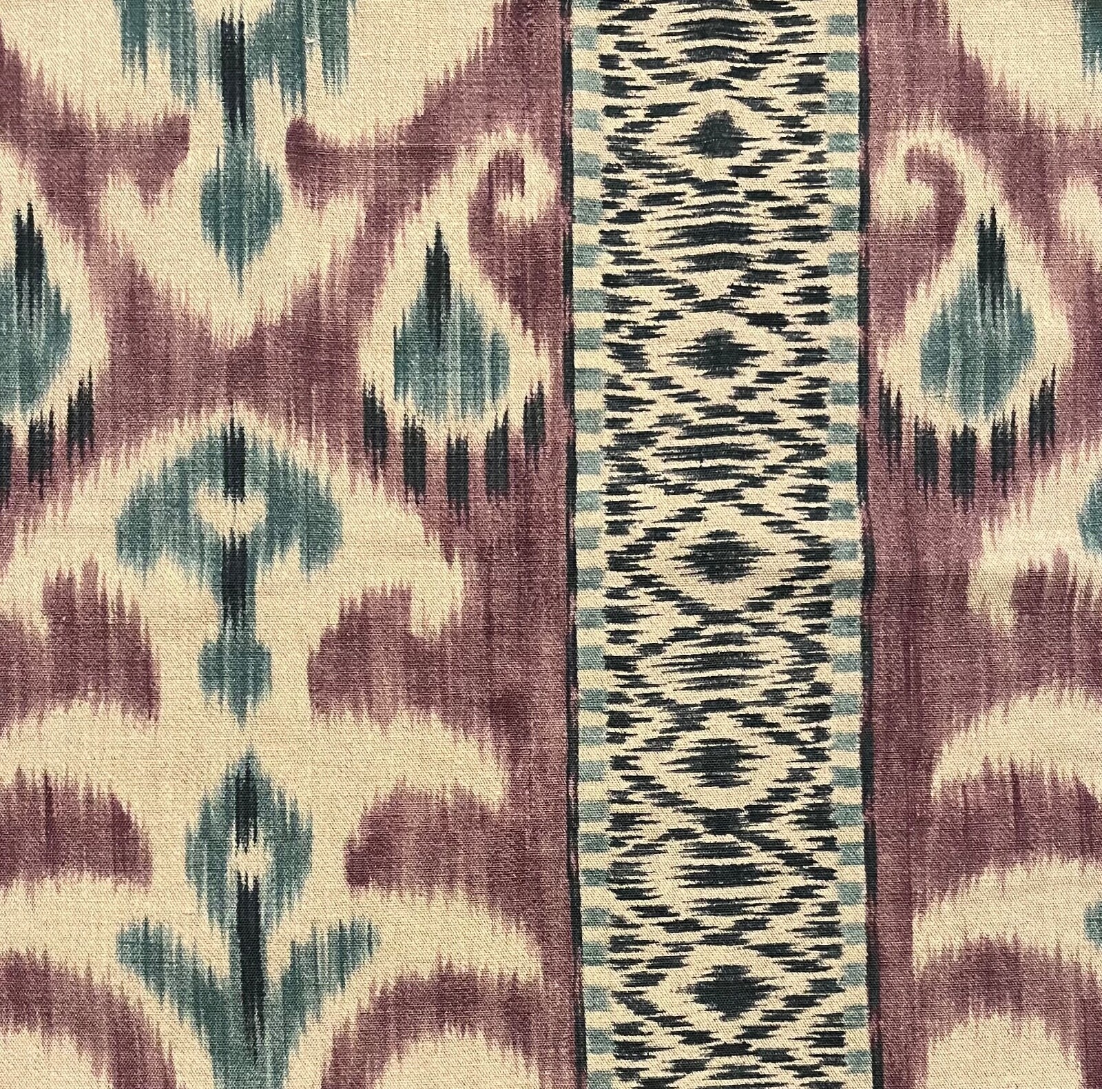 MANUEL CANOVAS Maupas Amethyste Ikat Linen Cotton Remnant New Без бренда