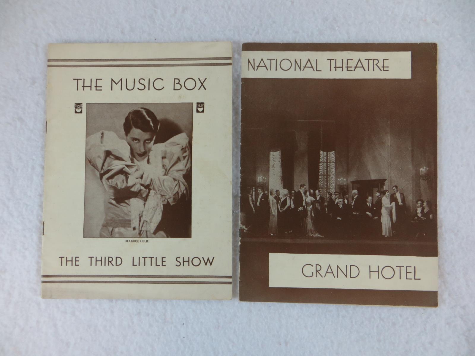 Lot of 2 NEW YORK MAGAZINE PROGRAMS Grand Hotel Third Little Show 1931 Без бренда