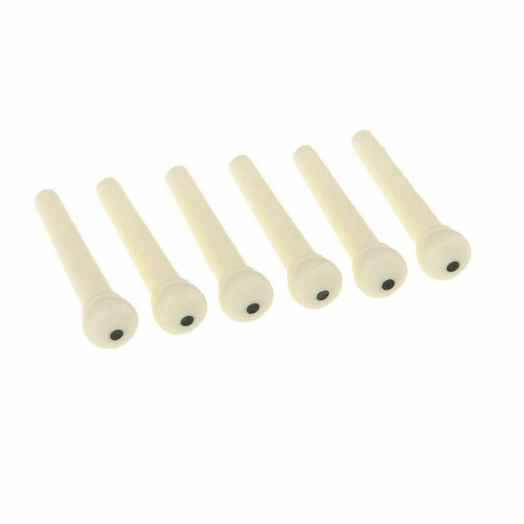 Pack of 6 Acoustic Guitar Bridge Pins Plastic String End Peg Connectors Unbranded Does not apply - фотография #3