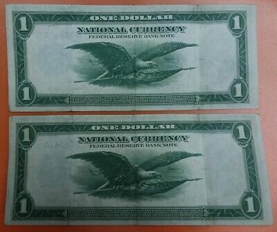 ✰ 1918 $1 Bill Lot 5 SEQUENTIAL Consecutive HORSEBLANKET Federal Reserve Notes ✰ Без бренда - фотография #5