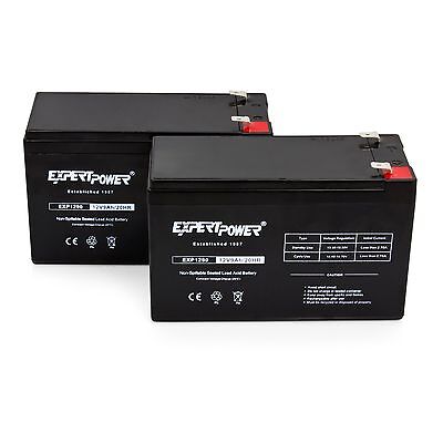 ExpertPower 2 Pack - 12V 9Ah SLA Battery for RAZOR Scooter E200 E225 E300 E325 ExpertPower Q02BLRFM12_9