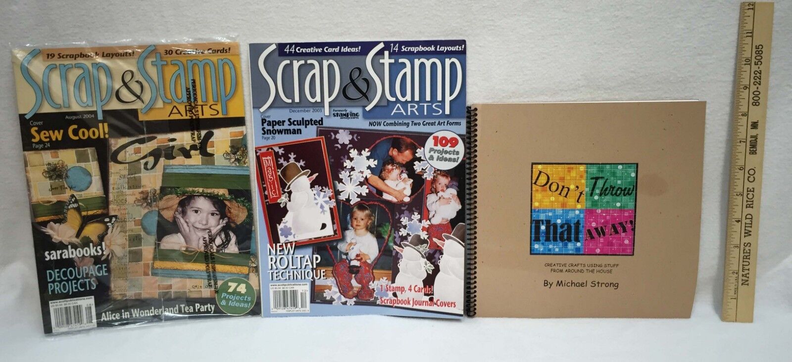 Craft Books Magazines Technique Sheets Cards Boxes Stamping Storage Lot of 9  Scrap & Stamp Arts Does Not Apply - фотография #3