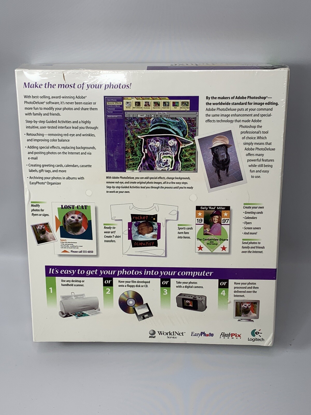 VTG Adobe Photo Deluxe 2.0 For Macintosh MAC OS New Sealed CD-ROM Photoshop Mint Adobe Systems Adobe Deluxe 2.0 - фотография #2