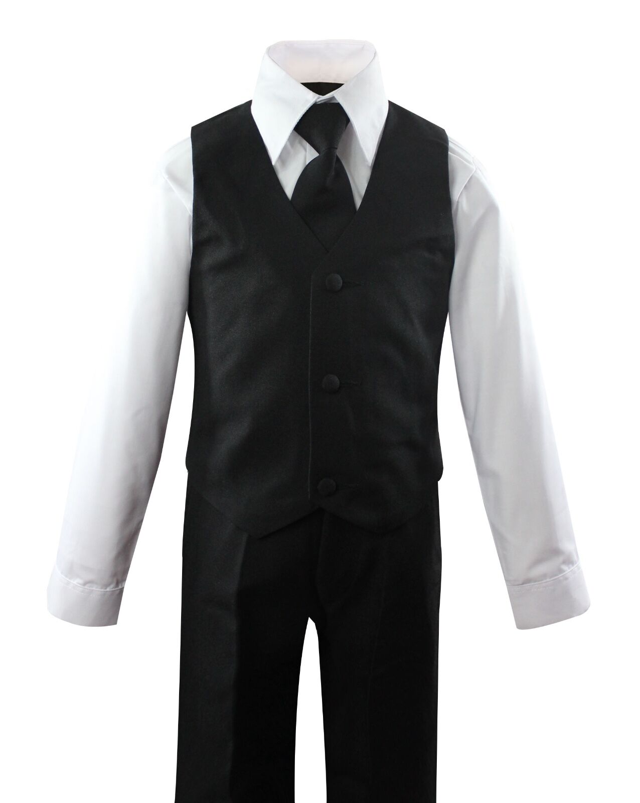 Boys Formal Black Suit 5 Pieces Set Toddler Size 2T to 14 Без бренда - фотография #2