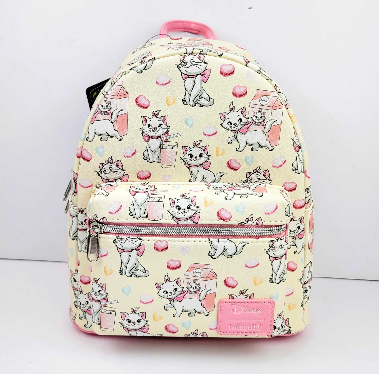 Loungefly Disney The Aristocats Marie Milk & Macarons Mini Backpack & Cardholder Loungefly Loungefly Disney The Aristocats Marie Milk & Macarons - фотография #2