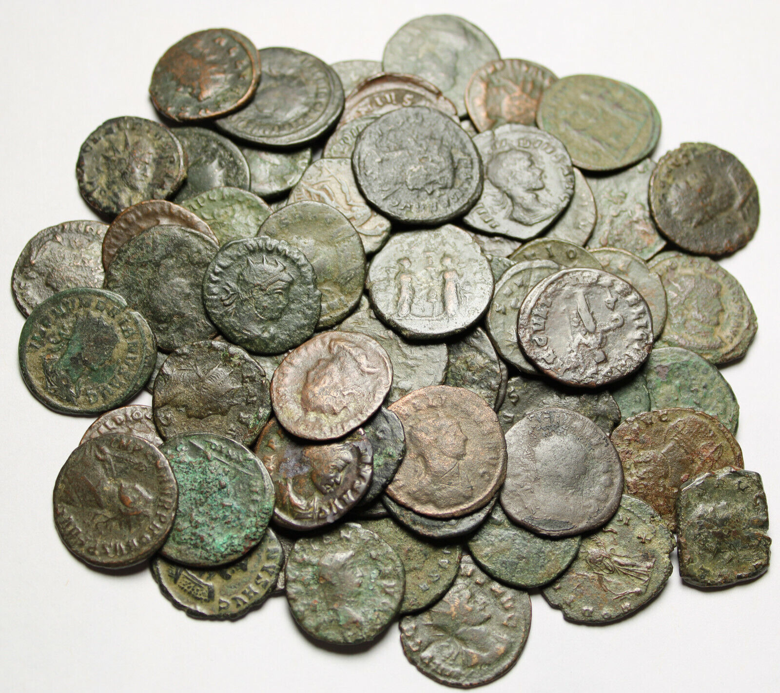 Lot of 3 Rare original Ancient Roman Antoninianus coins Probus Aurelian Claudius Без бренда - фотография #3