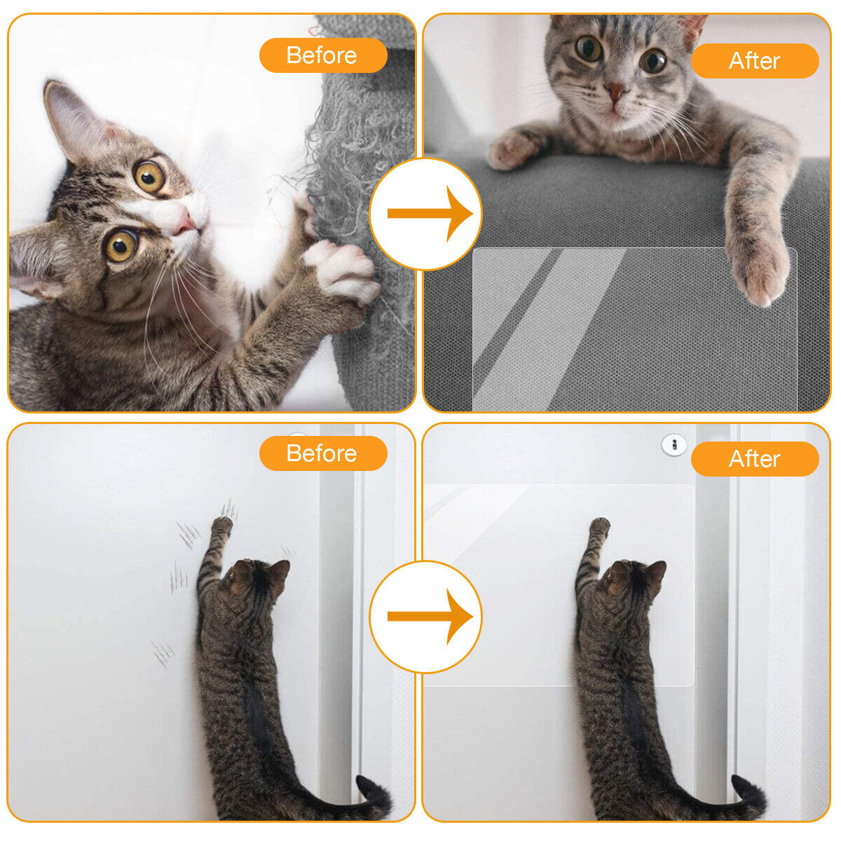 8PC Cat Furniture Scratch Guards Couch Protector Anti-Scratch Deterrent Pad Tape isYoung Scratching Board/Mat - фотография #6