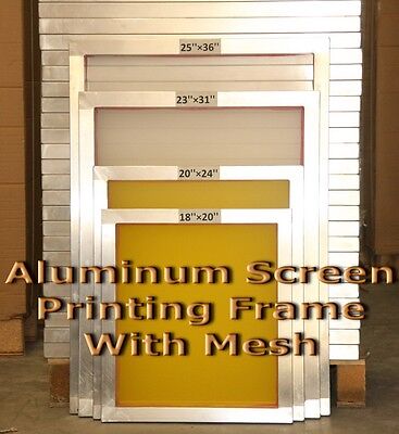 6 Pack - 20" x 24"Aluminum Frame With 160 mesh Silk Screen Printing Screens Gold-Up USA AL2024W160/6Pack