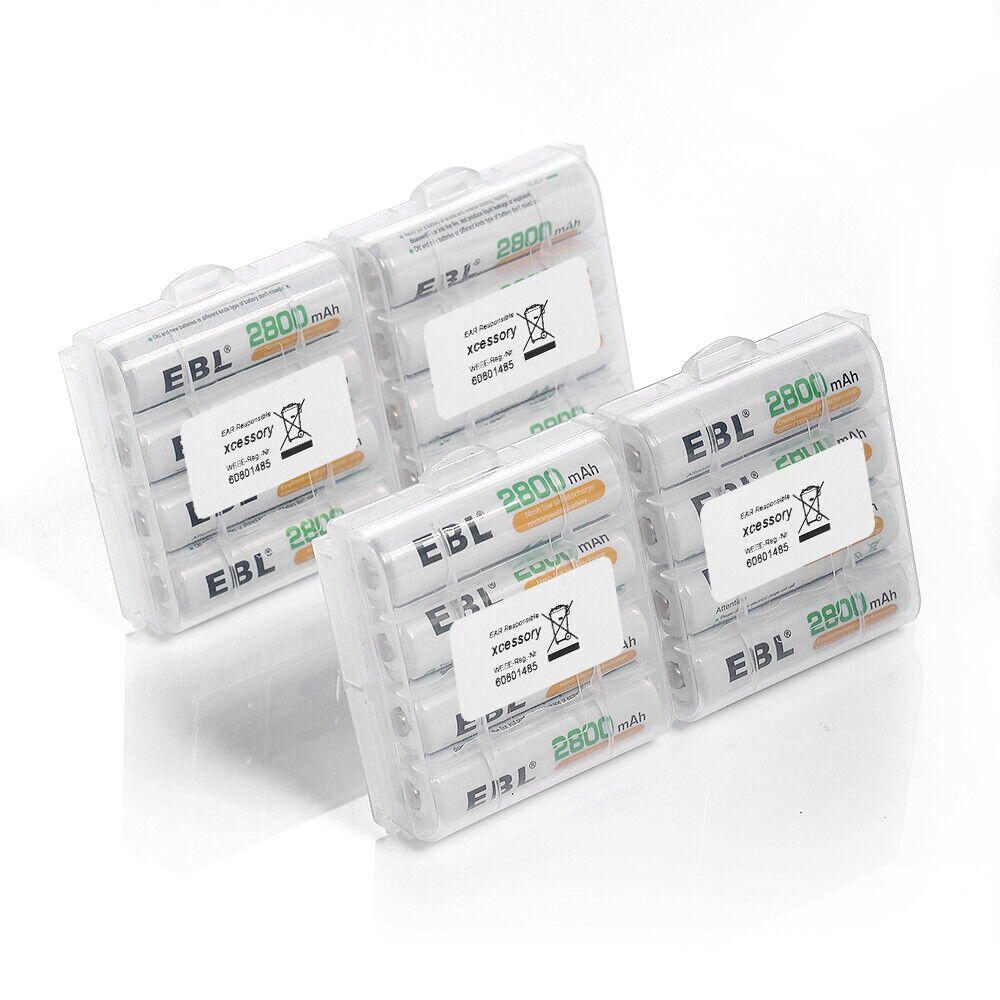 EBL AA AAA Rechargeable Batteries Ni-Mh 2800mAh 2300mAh 1100mAh 800mAh + Box Lot EBL 2A-3A-NIMH - фотография #16