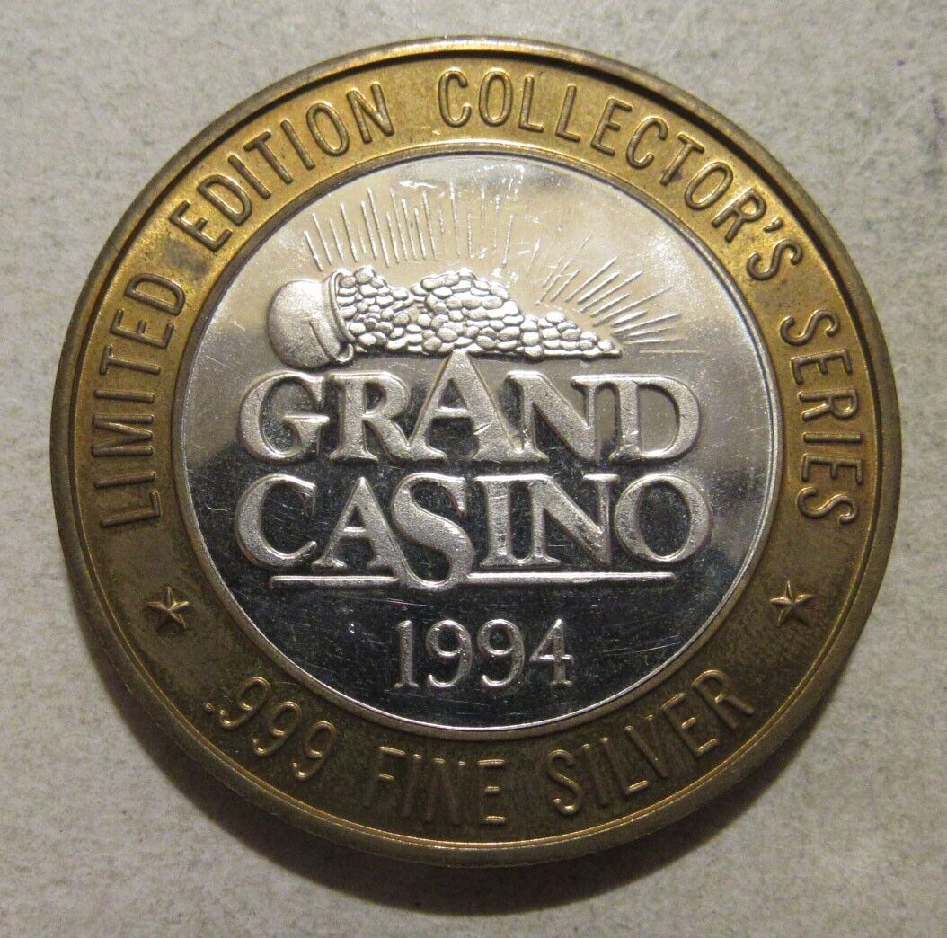 Grand Casino Ten Dollar Silver Gaming Token Free Shipping Без бренда