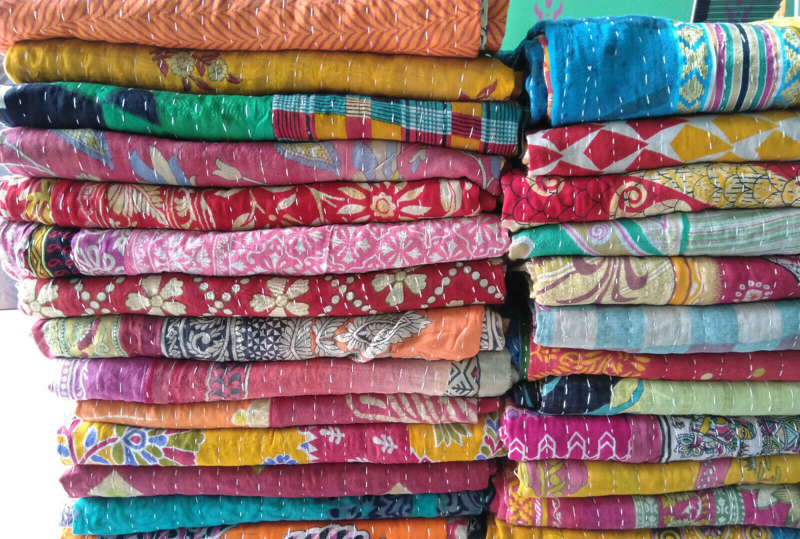5 PC Wholesale Lot Throw Blanket Kantha Quilt Indian Vintage Cotton Bedspreads  Handmade Does Not Apply