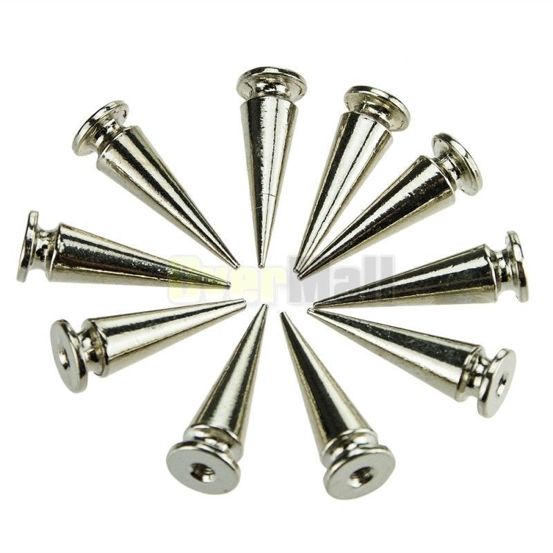20 X 26mm Silver Spots Cone Screw Metal Studs Leathercraft Rivet Bullet Spikes Unbranded Does not apply - фотография #3