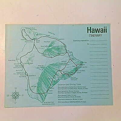 Vintage 1972 Hawaii Trip Lot of 9 Kona Surf Resort Travel Islands Itinerary Map  Без бренда - фотография #4