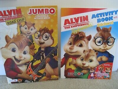 Alvin and the Chipmunks, Jumbo Road Chip and The Squeakquel Activity Books  NEW! Bendon Alvin and the Chipmunks Movie Series