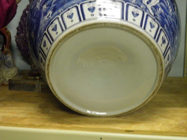 Monumental Chinese Blue White Porcelain Jardinieres Urns 19th century Без бренда - фотография #3