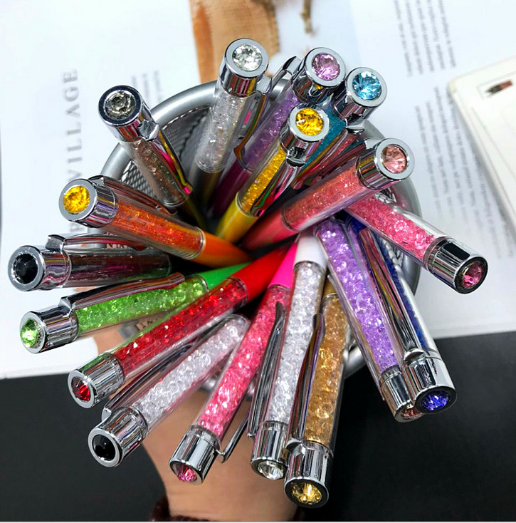 12x Bling Cute Crystals Diamond Ballpoint Pens Office School Supply Stationery Aimilcall - фотография #2