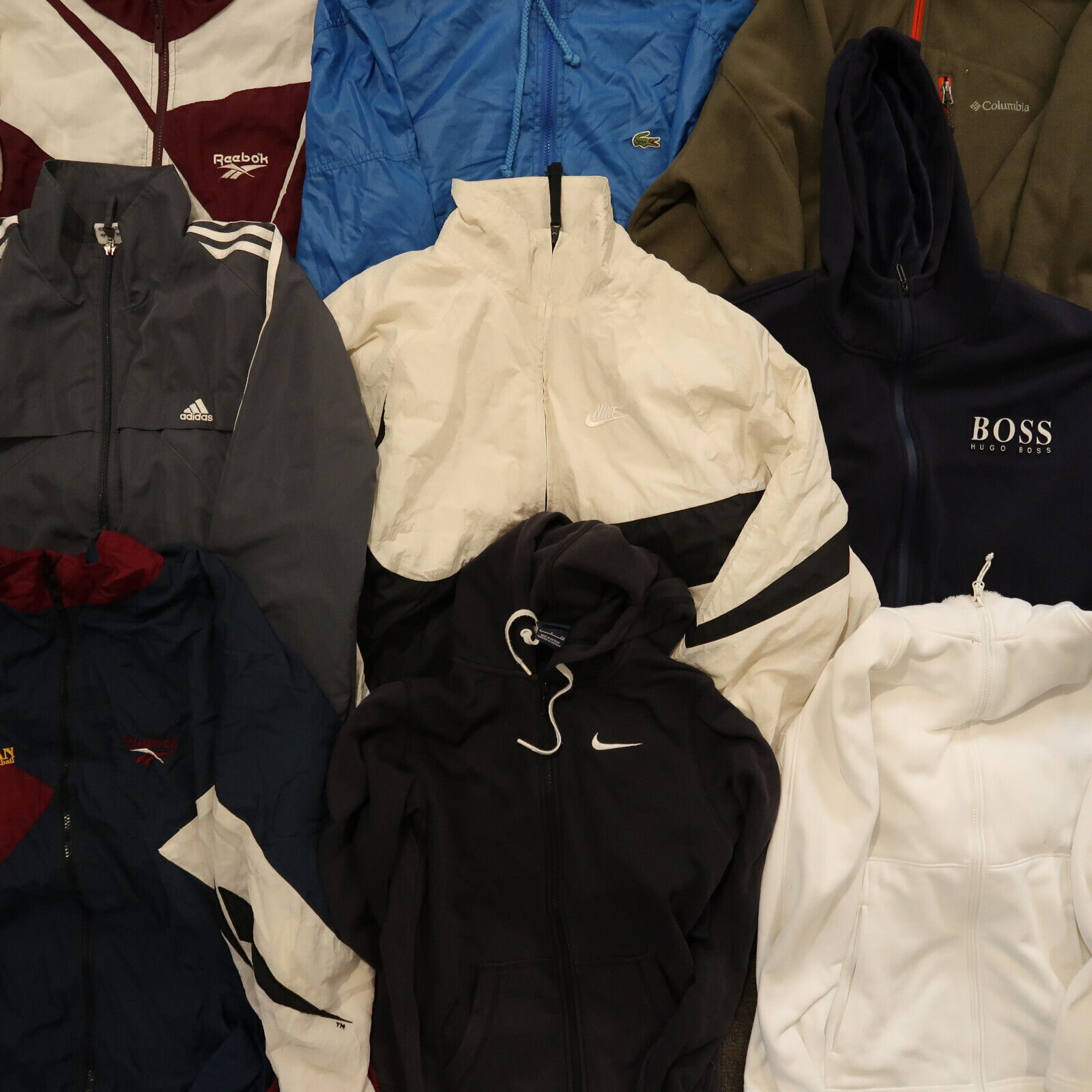 10x Branded Jackets Nike Adidas Clothing Reseller Wholesale Bulk Lot Bundle Vtg Assorted Does Not Apply
