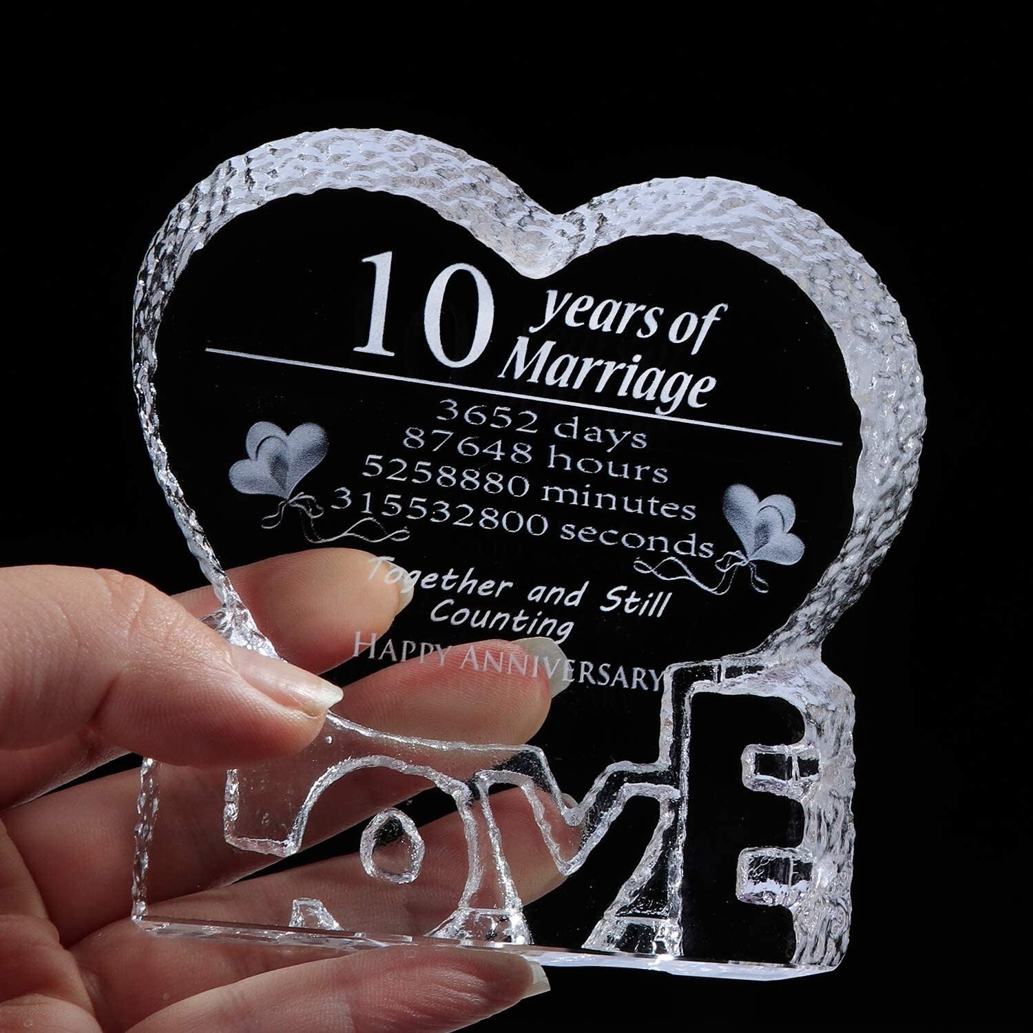 Memorable Love Shape Crystal Keepsake Paperweight - Extra Large Size - 3.9" x Unbranded - фотография #6