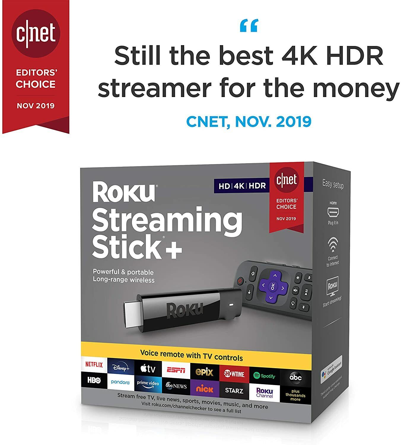 NEWEST ~ 2 ROKU HDR STREAMING STICKS 4K 3820R VOICE REMOTE "FREE" HDMI EXTENDER Roku 3820R - фотография #6