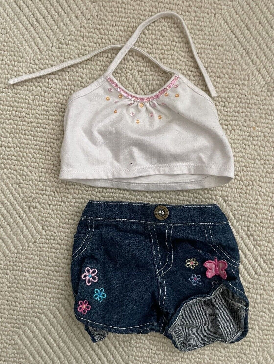 Build A Bear Outfit Halter Tank Top and Shorts 2pc Set Build-A-Bear Workshop