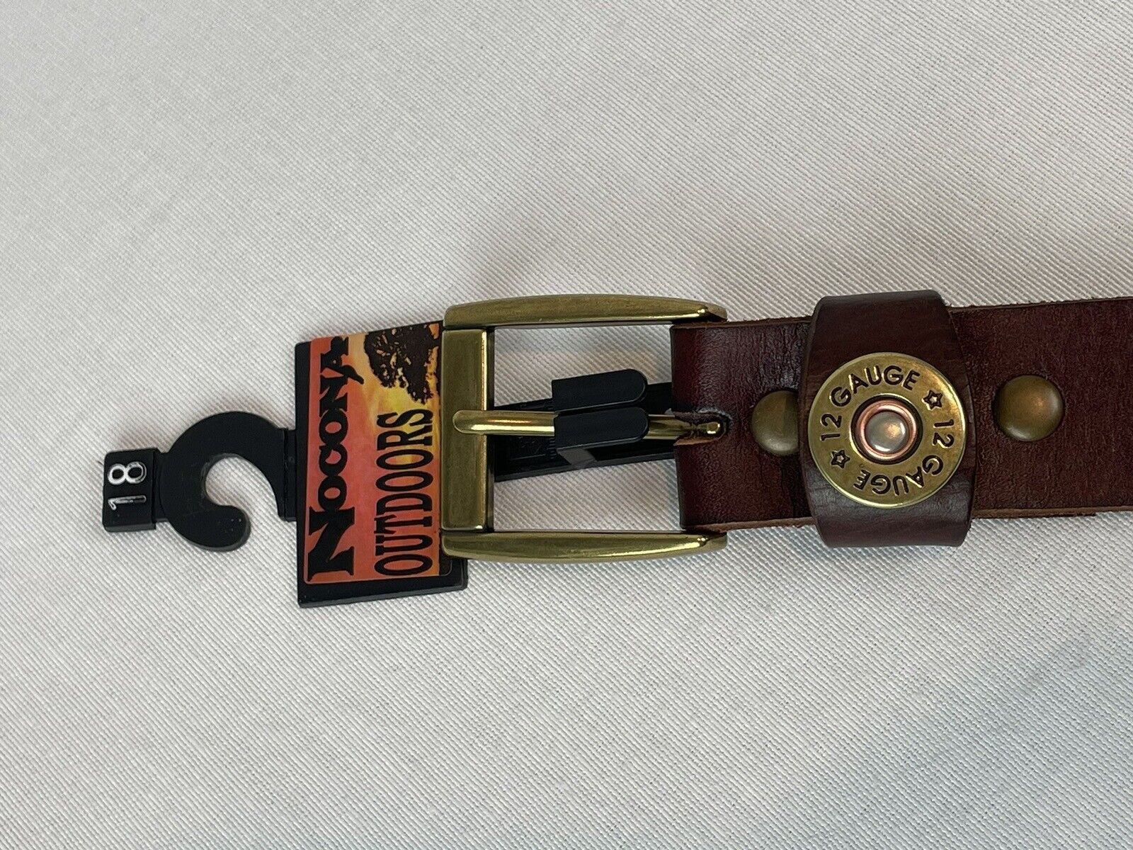Nocona Belt Co. Kids Brown Belt Rifle Shell Kids Size 18 Brass Buckle Nocona - фотография #7