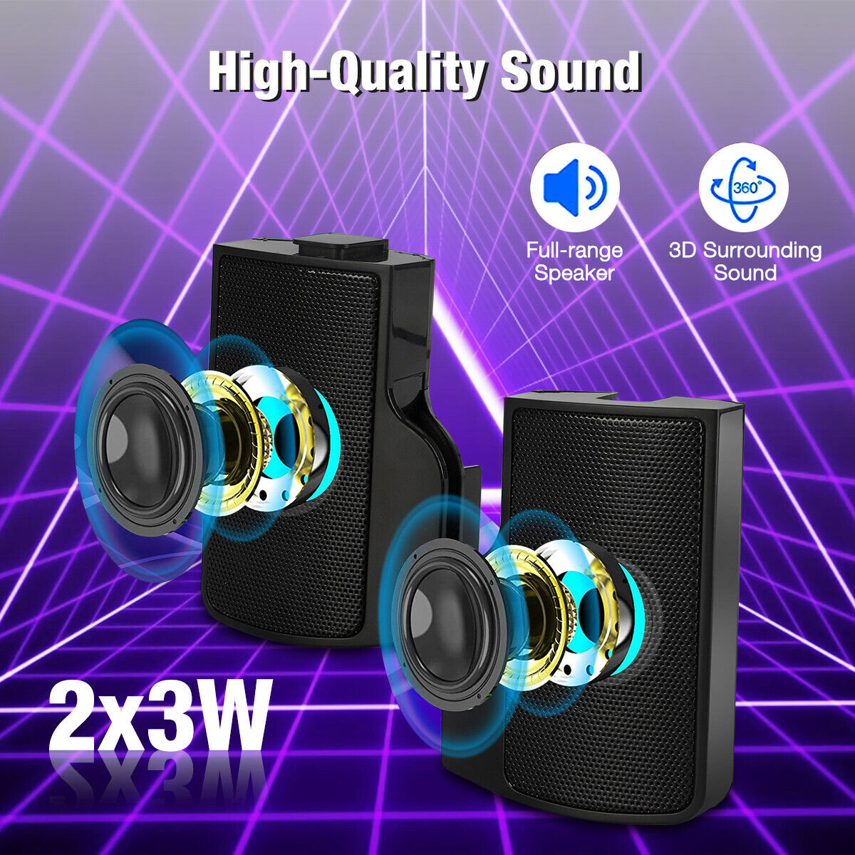 USB Wired Computer Speakers AUX Stereo Bass Music Player For Desktop Laptop PC Ombar Computer Speakers - фотография #3