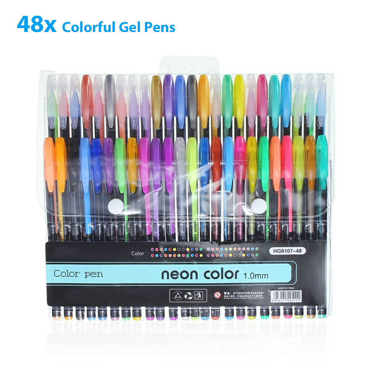 48 Unique Colors (No Duplicates) Gel Pens Gel Pen Set for Adult Coloring Book US Unbranded Does Not Apply - фотография #10