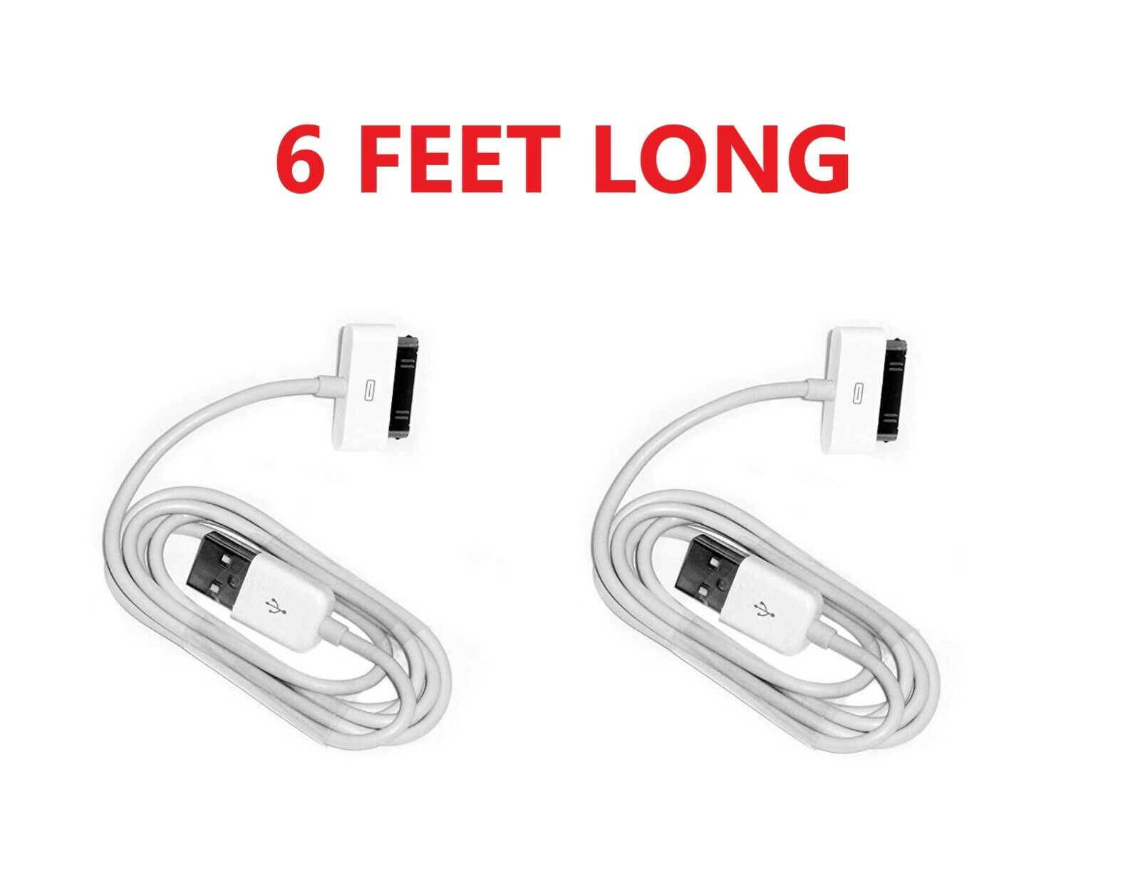2Pack USB Charger Cable 6ft Sync Data Charging Cord Apple iPhone 4/4S/iPad/iPod EZT Does Not Apply