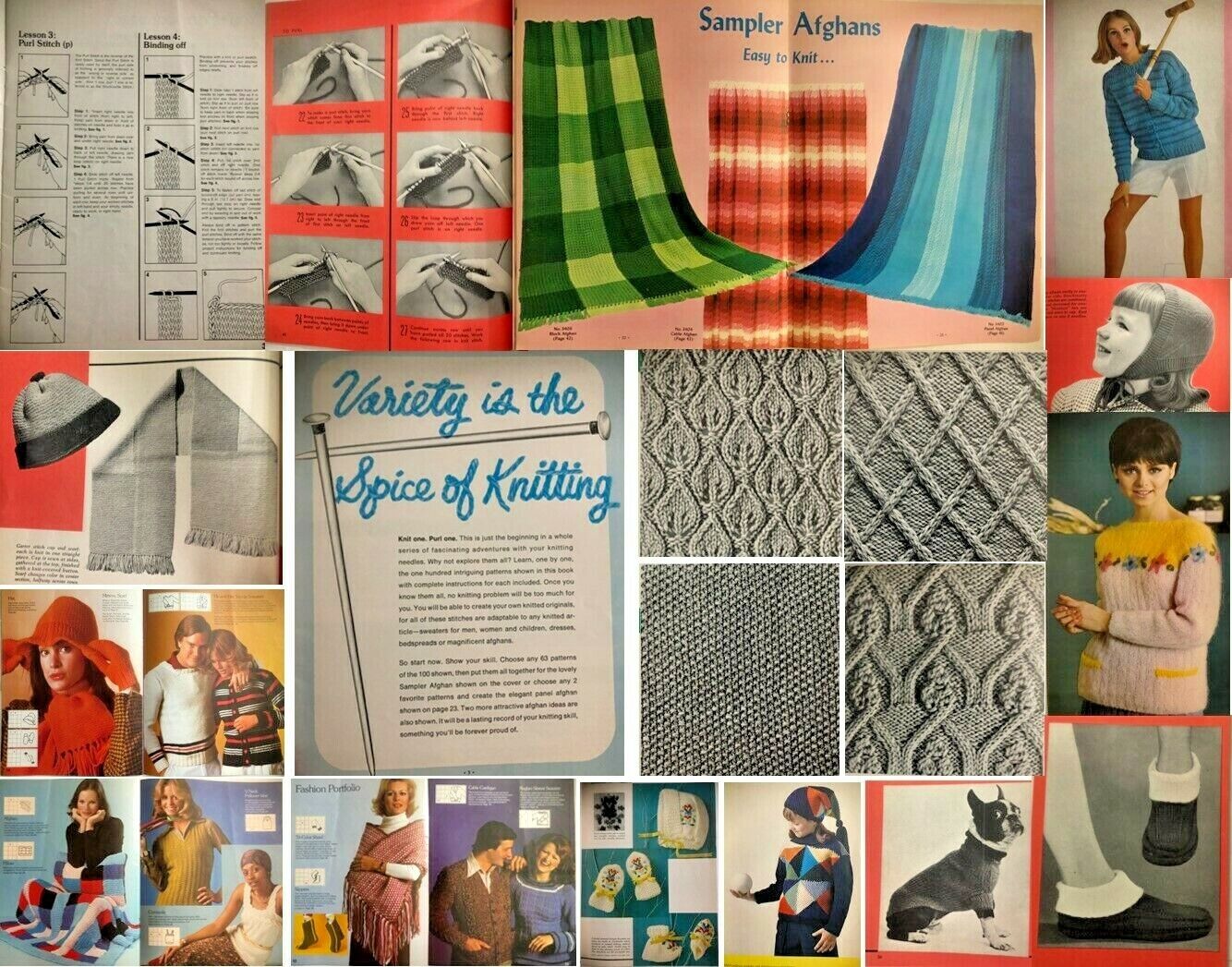 Books Learn How to Boye I Taught Myself McCall Knitting 2 Bear Knit 100 Easy Sti McCall, McCall's, Boye, Fleisher, Bear Brand 121954, 7701