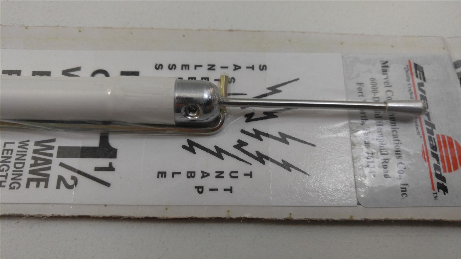 Lot of 2 Everhardt SOTT3-W 1.5 Wave 3 ft Fiberglass Tuneable CB Antenna - White Everhardt SOTT3-WHITE - фотография #5