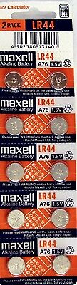 LR44 Maxell (10 piece) LR44 MAXELL A76 L1154 AG13 357 New Alkaline Battery  Maxell LR44