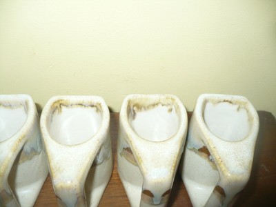 6 Rodolfo Padilla Drip Glazed Pottery Signed Espresso 3 Oz. Mugs Stacking w/Tree C&C Ceramics - фотография #12