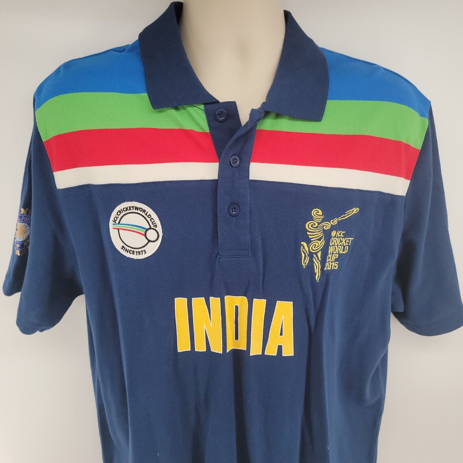 ICC Cricket World Cup 2015 India Jersey Polo Shirt Mens 2XL ICC Cricket World Cup CWC12398 - фотография #4