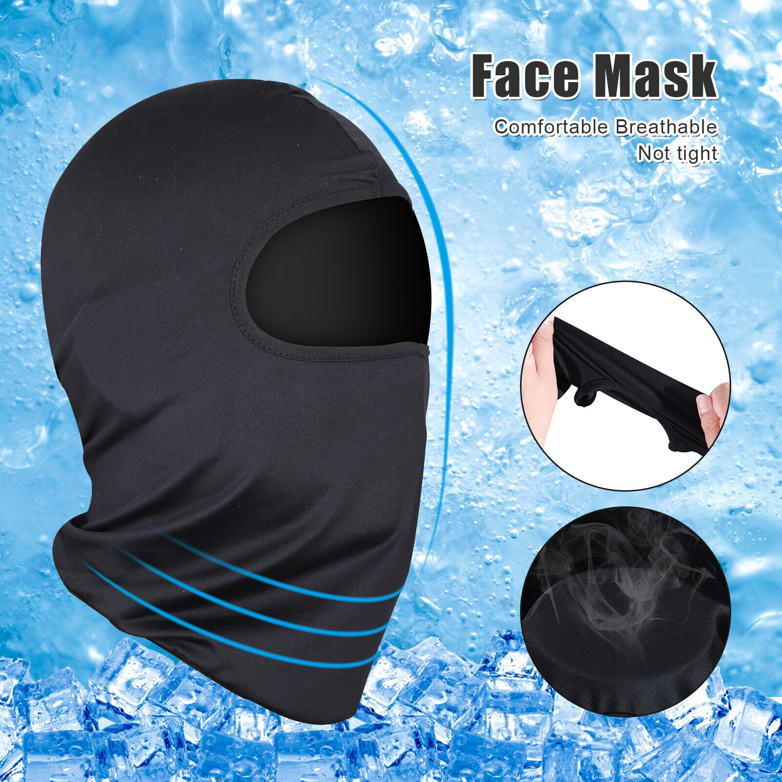  3 Pack Unisex Balaclava Full Face Mask Hat for Outdoor Airsoft Motorcycle Ski  Unbranded - фотография #2
