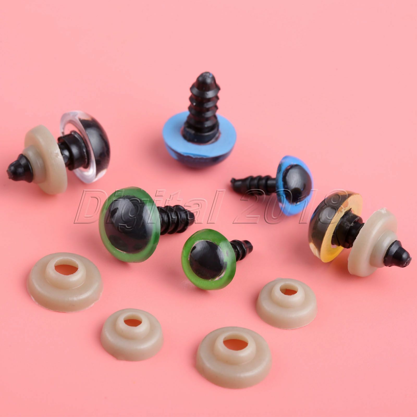 150Pcs 6mm-12mm Multicolor Safety Eyes Plastic Eyes Doll Puppet For Sewing Unbranded Does Not Apply - фотография #8